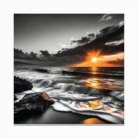 Sunset At The Beach 450 Canvas Print