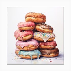 Stack Of Sprinkles Donuts 2 Canvas Print