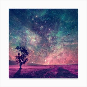 Landscape Nature Abstract Galaxy Nature Tree Canvas Print