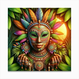 Mask Of The Jungle Canvas Print
