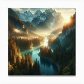 Sunrise In The Mountains 29 Canvas Print