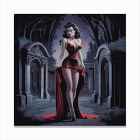 Lady in Dark Realm 2 Canvas Print