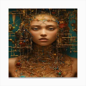 Woman'S Head Canvas Print