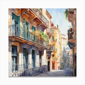 Barcelona Street Canvas Print