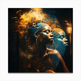 Portrait Of A Black Woman Canvas Print