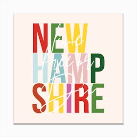 New Hampshire Live Free Or Die Color Canvas Print