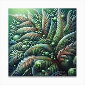 Green fern 14 Canvas Print