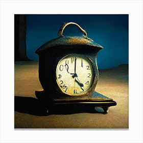 Clock In The Dark 1 Canvas Print