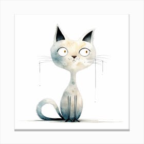 Cat With Big Eyes Canvas Print
