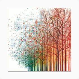 Colorful Trees 12 Canvas Print