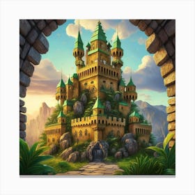 The castle in seicle 15 6 Canvas Print