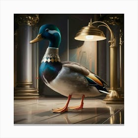 Duck In A Room Canvas Print