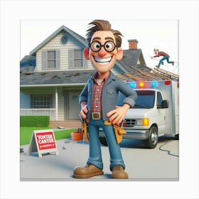 Home Repair Man Canvas Print