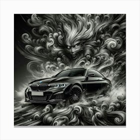 Bmw M4 - Abstract Painting Canvas Print