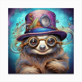 Steampunk Sloth 3 Toile