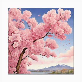 Cherry Blossoms Art Print 1 Canvas Print