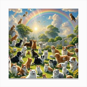 Rainbow Cats 1 Canvas Print