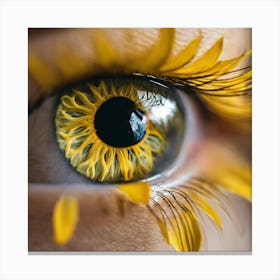 Sunflower Eye Canvas Print