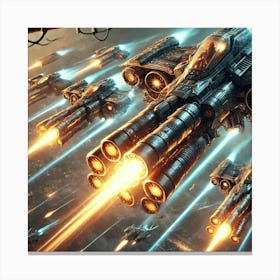 Stormhawk Gunships Energy Cannons Canvas Print