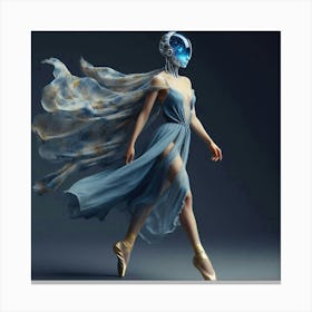 Blue Ballerina Canvas Print