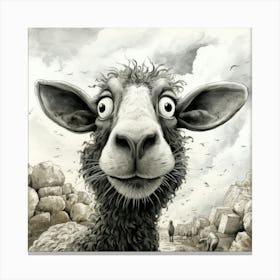 Sheep With Big Eyes 1 Toile