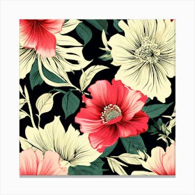 Seamless Floral Pattern 3 Canvas Print