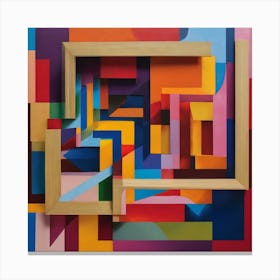 Abstract Geometric Painting Canvas Print