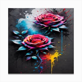 Two Roses Canvas Print