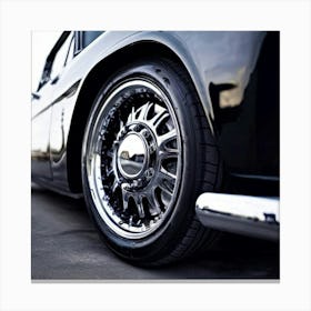 Car Wheel Tire Tyre Vehicle Auto Automobile Transportation Truck Rim Flat Road Old Vint (3) Canvas Print