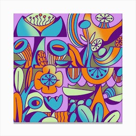 Psychedelic Flowers Canvas Print