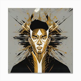 Man In Gold Canvas Print