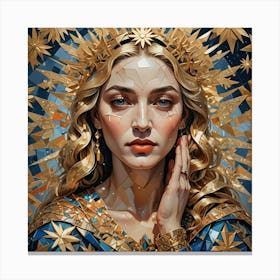 Virgin Of The Stars Canvas Print