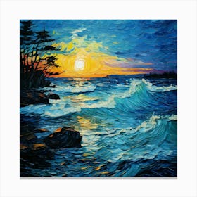 Sunset At The Beach 4 Canvas Print