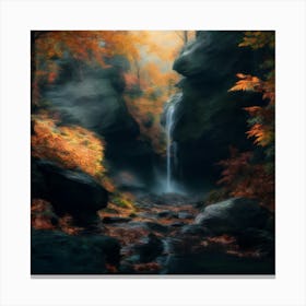 Waterfall In The Forest Canvas Print