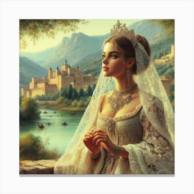 Princess In A Castle Canvas Print