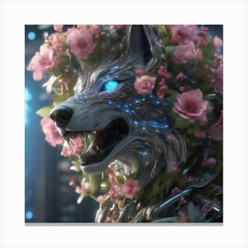 Cyber Wolf 1 Canvas Print