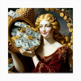 Lady Of Money2 Canvas Print