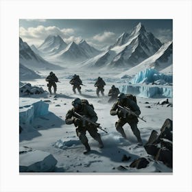 Glacial Warzone Canvas Print