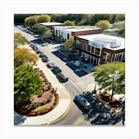 Outlet Georgia Community Mall Large Asphalt Car Drone Driving Southern City Infrastructur (1) Canvas Print