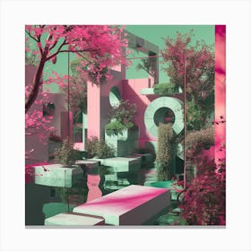 Pink Garden Canvas Print