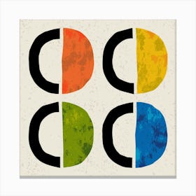 Colorful Minimalist Geometric Design Canvas Print