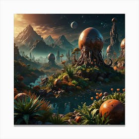 Alien Landscape 6 Canvas Print