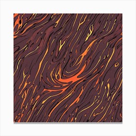 Seamless Pattern With Lava Canvas Print