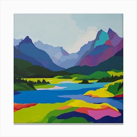 Colourful Abstract Nahuel Huapi National Park Argentina 2 Canvas Print