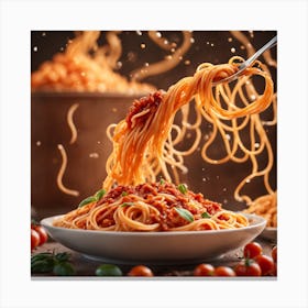 Spaghetti With Tomato Sauce 1 Canvas Print