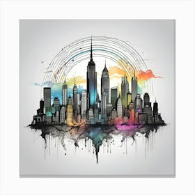 New York City Skyline Canvas Art 1 Canvas Print