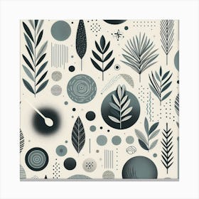 Scandinavian style, Bay leaf and rosemary 1 Canvas Print