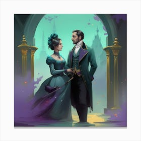 Woman And A Man Victorian style Canvas Print