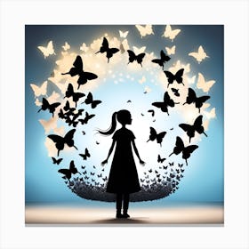 Butterfly Girl 4 Canvas Print