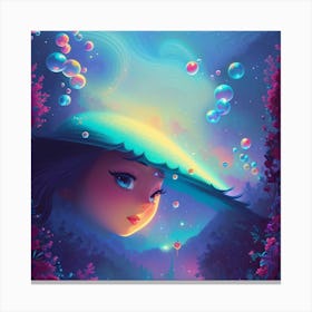 Girl In A Hat Canvas Print